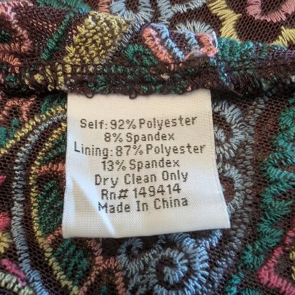 Johnny Was Jade Ambrosia Embroidered Mesh Midi Dress SMALL NWT - Picture 10 of 10